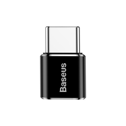 Adapter Mini przejściówka z micro USB na USB-C - czarny Adapter Mini przejściówka z micro USB na USB-C - czarny