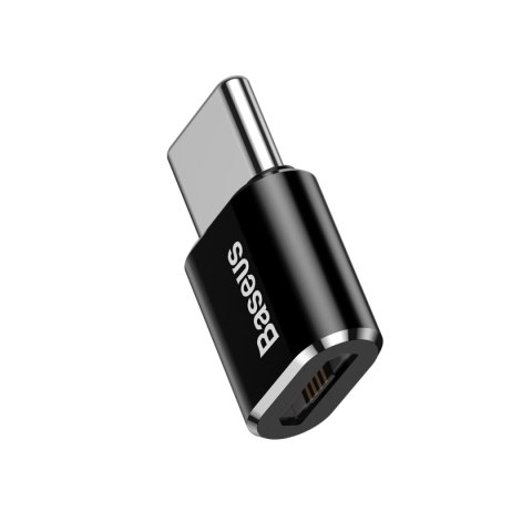 Adapter Mini przejściówka z micro USB na USB-C - czarny Adapter Mini przejściówka z micro USB na USB-C - czarny
