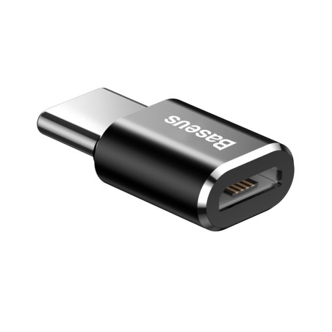 Adapter Mini przejściówka z micro USB na USB-C - czarny Adapter Mini przejściówka z micro USB na USB-C - czarny