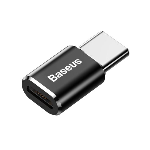 Adapter Mini przejściówka z micro USB na USB-C - czarny Adapter Mini przejściówka z micro USB na USB-C - czarny
