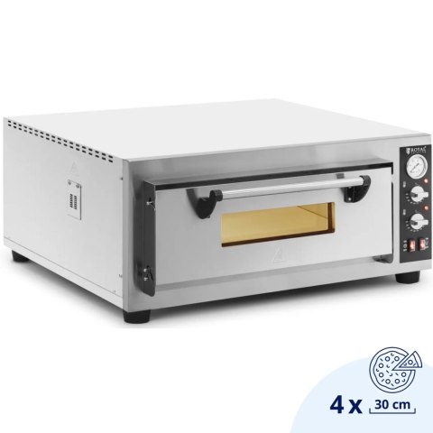 Piec do pizzy elektryczny z kamieniem szamotowym na 4 pizze śr. 30 cm 4200 W Piec do pizzy elektryczny z kamieniem szamotowym na 4 pizze śr. 30 cm 4200 W