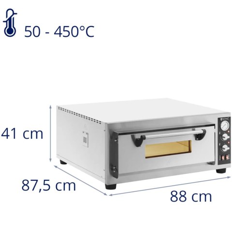 Piec do pizzy elektryczny z kamieniem szamotowym na 4 pizze śr. 30 cm 4200 W Piec do pizzy elektryczny z kamieniem szamotowym na 4 pizze śr. 30 cm 4200 W