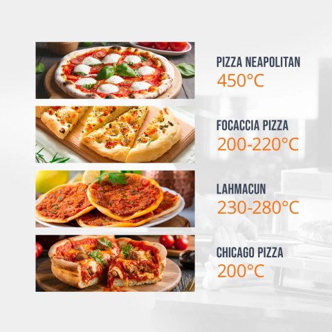 Piec do pizzy elektryczny z kamieniem szamotowym na 4 pizze śr. 30 cm 4200 W Piec do pizzy elektryczny z kamieniem szamotowym na 4 pizze śr. 30 cm 4200 W