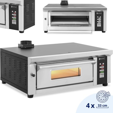 Piec do pizzy elektryczny z szamotem na 4 pizze śr. 33 cm 230 V 4200 W Piec do pizzy elektryczny z szamotem na 4 pizze śr. 33 cm 230 V 4200 W