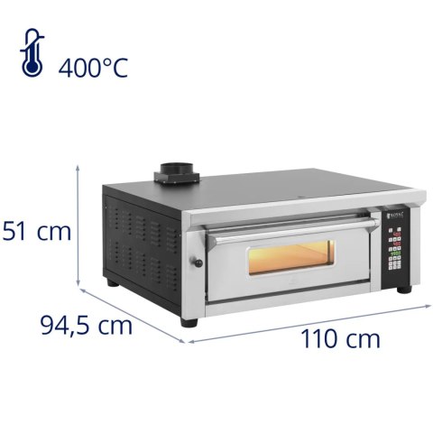 Piec do pizzy elektryczny z szamotem na 4 pizze śr. 33 cm 230 V 4200 W Piec do pizzy elektryczny z szamotem na 4 pizze śr. 33 cm 230 V 4200 W