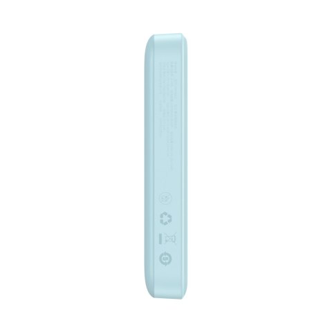 Powerbank indukcyjny Magnetic Mini 10000 mAh 20W + kabel USB-C - niebieski