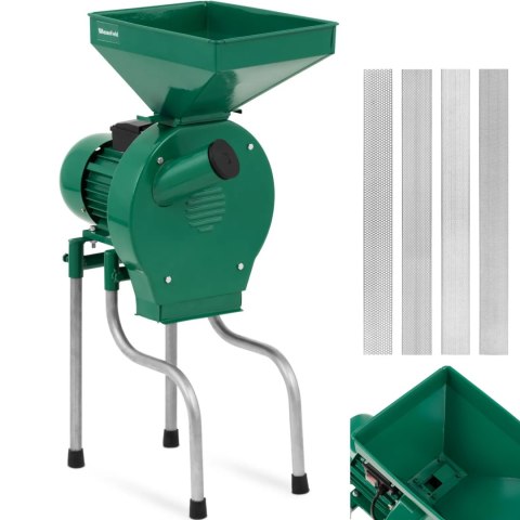 Śrutownik młynek do mielenia zboża z podstawą 4 sitka 250 kg/h 1100 W Śrutownik młynek do mielenia zboża z podstawą 4 sitka 250 kg/h 1100 W