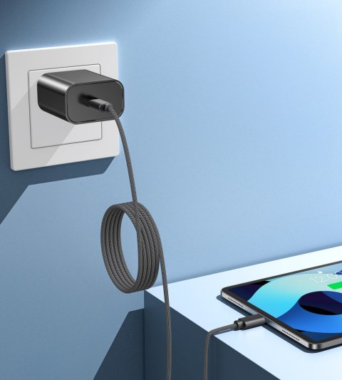 Kabel przewód USB-C 240W PD 3.1 z organizerem magnetycznym 1.2m - czarny Kabel przewód USB-C 240W PD 3.1 z organizerem magnetycznym 1.2m - czarny