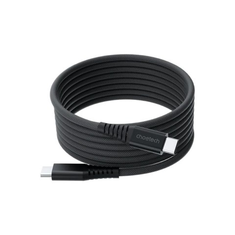 Kabel przewód USB-C-USB-C z organizererm magnetycznym PD 3.1 240W 1.8m - czarny Kabel przewód USB-C-USB-C z organizererm magnetycznym PD 3.1 240W 1.8m - czarny
