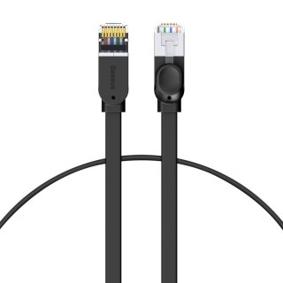 Kabel sieciowy RJ45 płaski High Speed Ethernet CAT6 3m - czarny