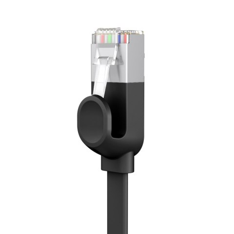 Kabel sieciowy RJ45 płaski High Speed Ethernet CAT6 3m - czarny