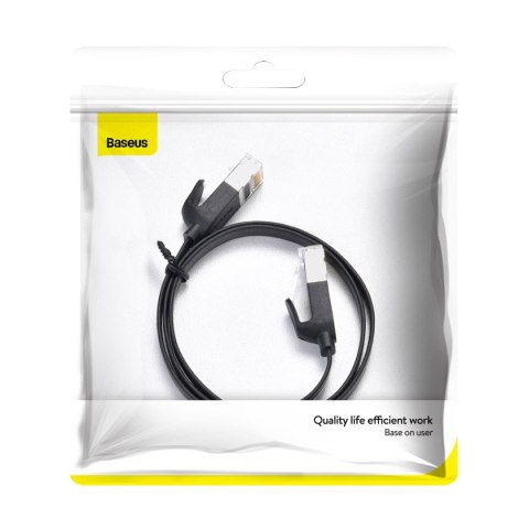 Kabel sieciowy RJ45 płaski High Speed Ethernet CAT6 3m - czarny