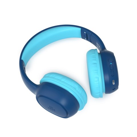 Słuchawki bezprzewodowe KH02 Bluetooth dla dzieci bezpieczne z kontrolą głośności - niebieskie