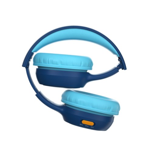 Słuchawki bezprzewodowe KH02 Bluetooth dla dzieci bezpieczne z kontrolą głośności - niebieskie
