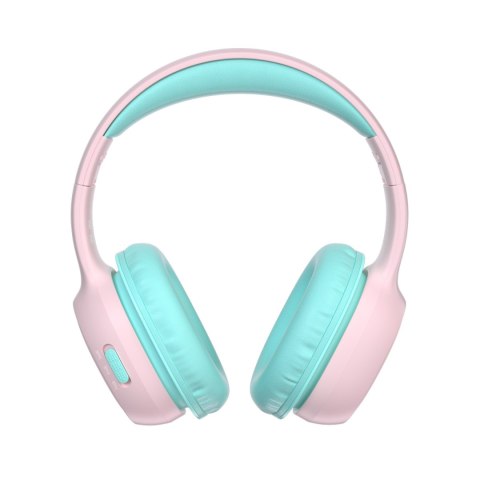 Słuchawki bezprzewodowe KH02 Bluetooth dla dzieci bezpieczne z kontrolą głośności - różowe