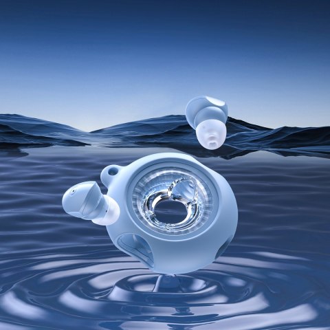 Słuchawki bezprzewodowe TWS Bluetooth 5.3 LightAura VocalSound - niebieskie