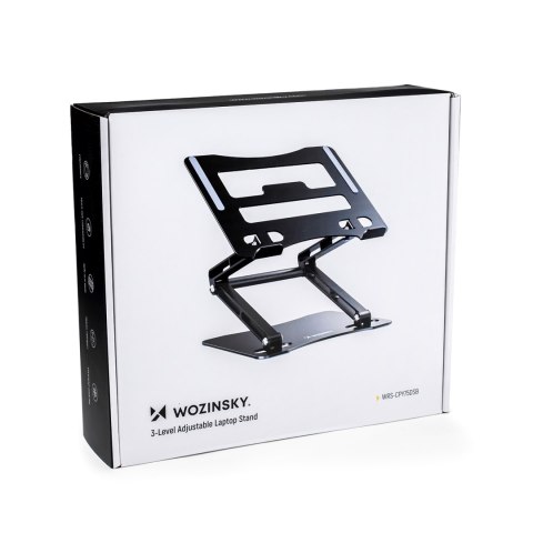 ZESTAW Podstawka pod laptopa aluminiowa + podstawka do smartfona - czarna ZESTAW Podstawka pod laptopa aluminiowa + podstawka do smartfona - czarna