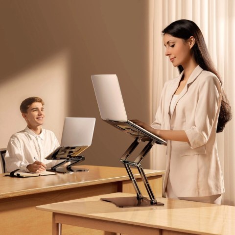 ZESTAW Podstawka pod laptopa aluminiowa + podstawka do smartfona - czarna ZESTAW Podstawka pod laptopa aluminiowa + podstawka do smartfona - czarna