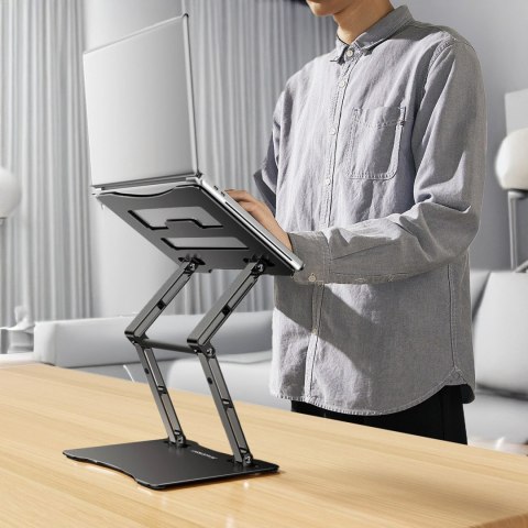 ZESTAW Podstawka pod laptopa aluminiowa + podstawka do smartfona - czarna ZESTAW Podstawka pod laptopa aluminiowa + podstawka do smartfona - czarna