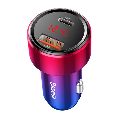 Ładowarka samochodowa Magic Series PPS USB-C USB-A 45W PD QC 5A - różowo-niebieska Ładowarka samochodowa Magic Series PPS USB-C USB-A 45W PD QC 5A - różowo-niebieska