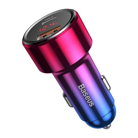 Ładowarka samochodowa Magic Series PPS USB-C USB-A 45W PD QC 5A - różowo-niebieska Ładowarka samochodowa Magic Series PPS USB-C USB-A 45W PD QC 5A - różowo-niebieska