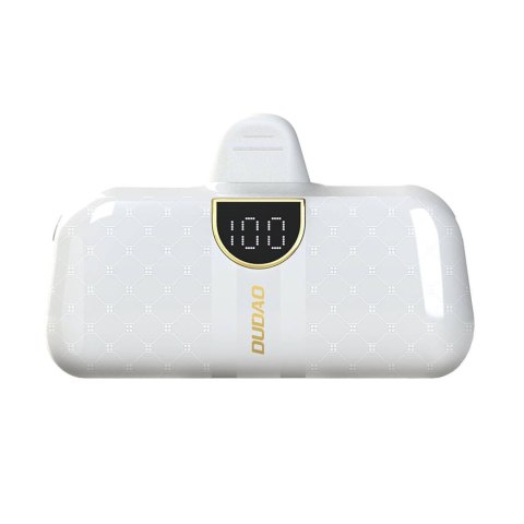 Mini powerbank 5000mAh do telefonu iPhone Lightning i USB-C - biały Mini powerbank 5000mAh do telefonu iPhone Lightning i USB-C - biały