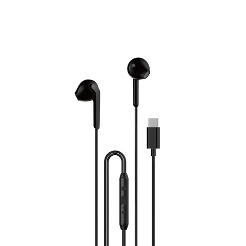 Słuchawki X3C douszne przewodowe z mikrofonem i pilotem USB-C 1.2m - czarne Słuchawki X3C douszne przewodowe z mikrofonem i pilotem USB-C 1.2m - czarne