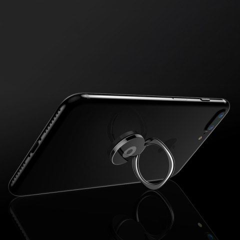 Uchwyt magnetyczny do telefonu na palec Privity Ring z funkcją stojaka - srebrny