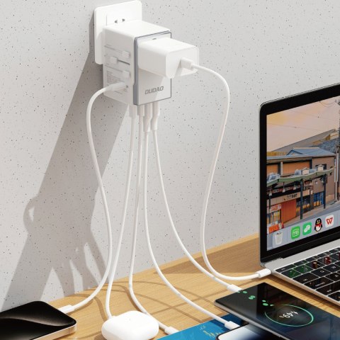 Uniwersalna ładowarka adapter podróżny 35W EU / UK / AUS / US / JP 3x USB-C 2x USB-A - biały Uniwersalna ładowarka adapter podróżny 35W EU / UK / AUS / US / JP 3x USB-C 2x USB-A - biały