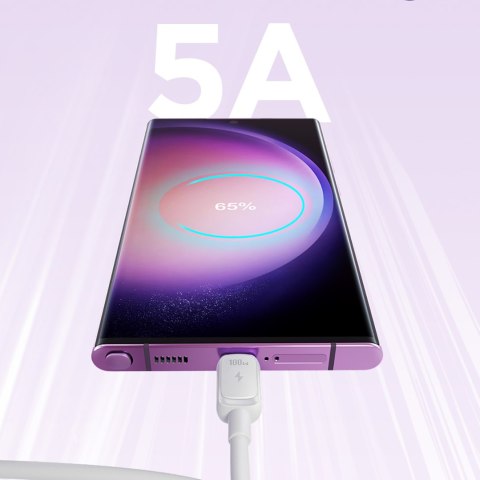 Kabel przewód Multi-Color Series A14 USB-C - USB-C 100W 1.2 m - biały Kabel przewód Multi-Color Series A14 USB-C - USB-C 100W 1.2 m - biały