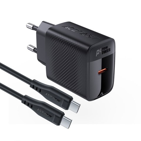 Ładowarka sieciowa A82 GaN USB-C PD 20W - czarna + kabel USB-C / USB-C Ładowarka sieciowa A82 GaN USB-C PD 20W - czarna + kabel USB-C / USB-C