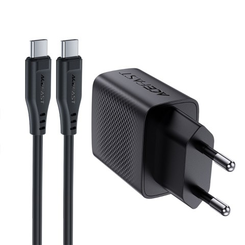 Ładowarka sieciowa A82 GaN USB-C PD 20W - czarna + kabel USB-C / USB-C Ładowarka sieciowa A82 GaN USB-C PD 20W - czarna + kabel USB-C / USB-C