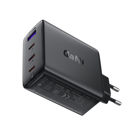 Ładowarka sieciowa A94 GaN2 USB-A 3x USB-C PD 100W - czarna Ładowarka sieciowa A94 GaN2 USB-A 3x USB-C PD 100W - czarna