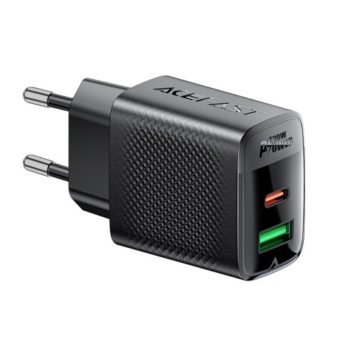 Ładowarka sieciowa A98 sieciowa GaN USB-A USB-C PD 30W - czarna Ładowarka sieciowa A98 sieciowa GaN USB-A USB-C PD 30W - czarna