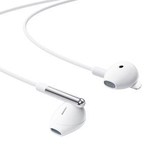 Słuchawki przewodowe z mikrofonem i pilotem USB-C 1.2m - białe