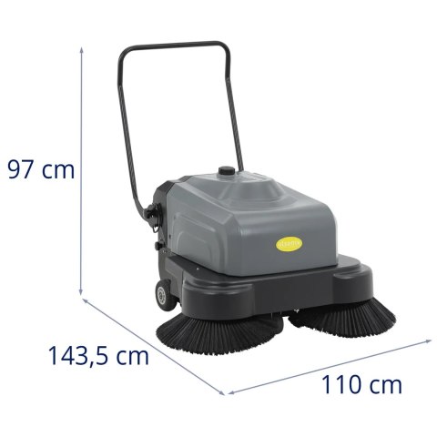 Zamiatarka akumulatorowa 2 szczotki 46 cm 4000 m2/h Zamiatarka akumulatorowa 2 szczotki 46 cm 4000 m2/h