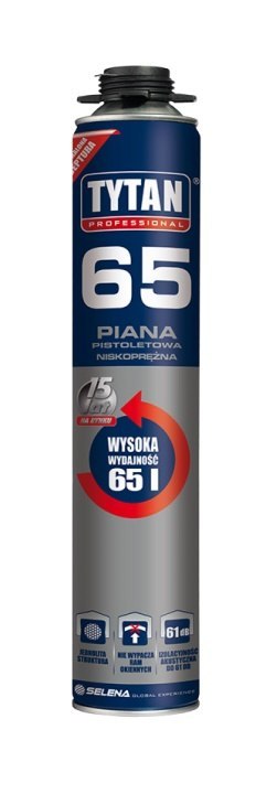 PIANKA PISTOLETOWA TYTAN 65 750ML 02 NISKOPRĘŻNA PIANKA PISTOLETOWA TYTAN 65 750ML 02 NISKOPRĘŻNA