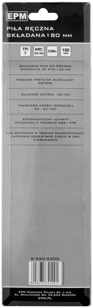 PIŁA SKŁADANA DO DREWNA 180 7 ZĘ/CA PIŁA SKŁADANA DO DREWNA 180 7 ZĘ/CA