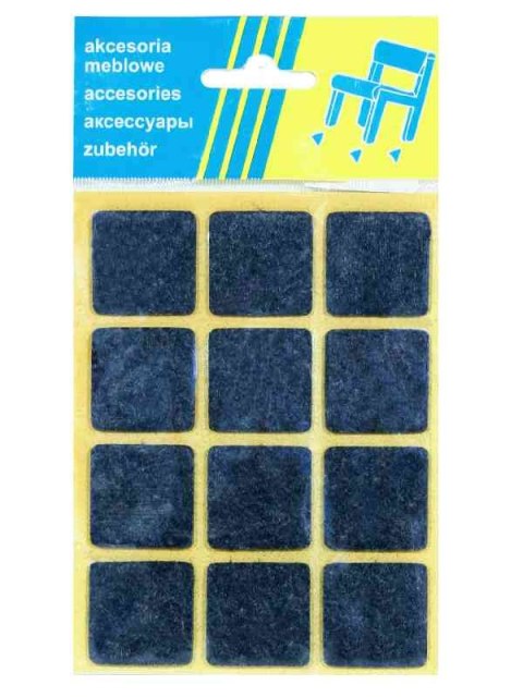 PODKŁADKA FILCOWA BLISTER BRĄZOWA 28*28MM - 12SZT PODKŁADKA FILCOWA BLISTER BRĄZOWA 28*28MM - 12SZT
