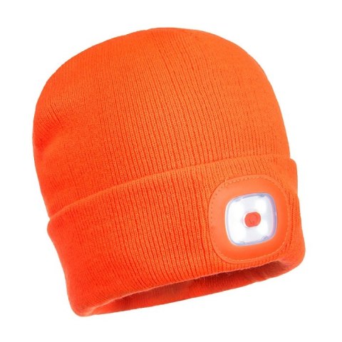 CZAPKA B029 Z LAMPKĄ LED/USB POMARAŃCZOWA CZAPKA B029 Z LAMPKĄ LED/USB POMARAŃCZOWA