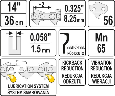 ŁAŃCUCH TNĄCY DO PILARKI 13'' .325 1.5MM 56Z ŁAŃCUCH TNĄCY DO PILARKI 13'' .325 1.5MM 56Z