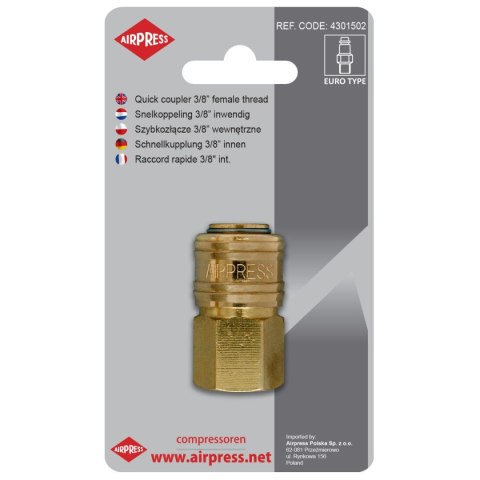 SZYBKOZŁĄCZE Z GWINTEM WEWNĘTRZNYM 3/8'' SZYBKOZŁĄCZE Z GWINTEM WEWNĘTRZNYM 3/8''