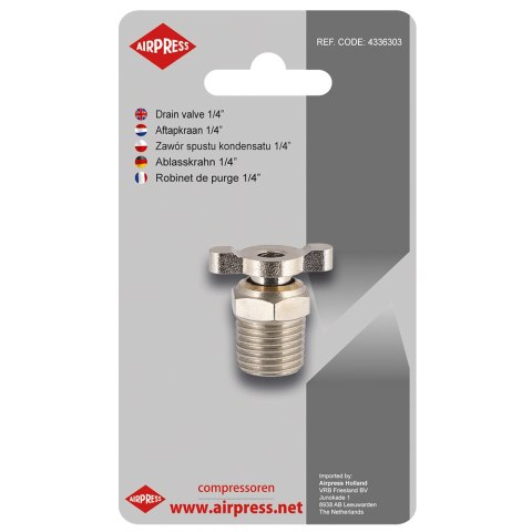 ZAWÓR SPUSTU KONDENSATU 1/4' BLISTER (SPR. 24L) ZAWÓR SPUSTU KONDENSATU 1/4' BLISTER (SPR. 24L)
