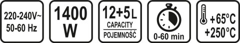 KOMBIWAR HALOGENOWY 17L, BIAŁY KOMBIWAR HALOGENOWY 17L, BIAŁY