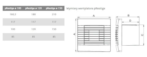 WENTYLATOR ŁAZIENKOWY PRESTIGE 100 ZG MS ŻALUZJA,CZUJ.RUCHU WENTYLATOR ŁAZIENKOWY PRESTIGE 100 ZG MS ŻALUZJA,CZUJ.RUCHU