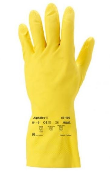 RĘKAWICE GUMOWE ANSELL ALPHATEC 87-190 ROZMIAR XL RĘKAWICE GUMOWE ANSELL ALPHATEC 87-190 ROZMIAR XL