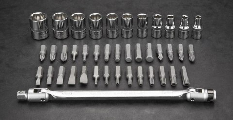 ZESTAW KLUCZY NASADOWYCH 1/4'' 41 CZEŚCI ZESTAW KLUCZY NASADOWYCH 1/4'' 41 CZEŚCI