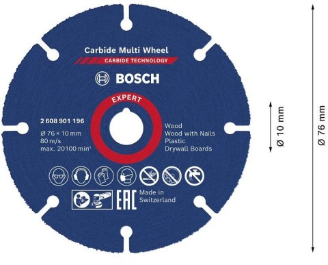TARCZA UNIWERSALNA EXPERT CARBIDE MULTI WHEEL CMW 79*10MM TARCZA UNIWERSALNA EXPERT CARBIDE MULTI WHEEL CMW 79*10MM