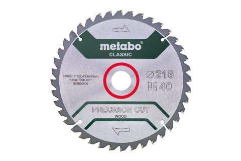 PIŁA TARCZOWA PRECISION CUT WOOD 216*30MM Z40 PIŁA TARCZOWA PRECISION CUT WOOD 216*30MM Z40