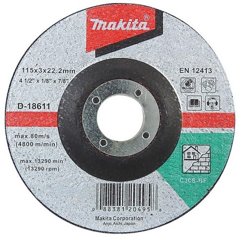 TARCZA SZLIFIERSKA DO BETONU 115*3 MM C30S TARCZA SZLIFIERSKA DO BETONU 115*3 MM C30S